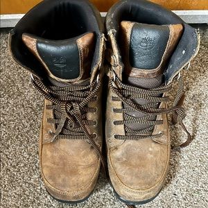 Timberland EarthKeepers Waterproof Mid Brown Leather Boot Mens Size 11.5 Pre Own